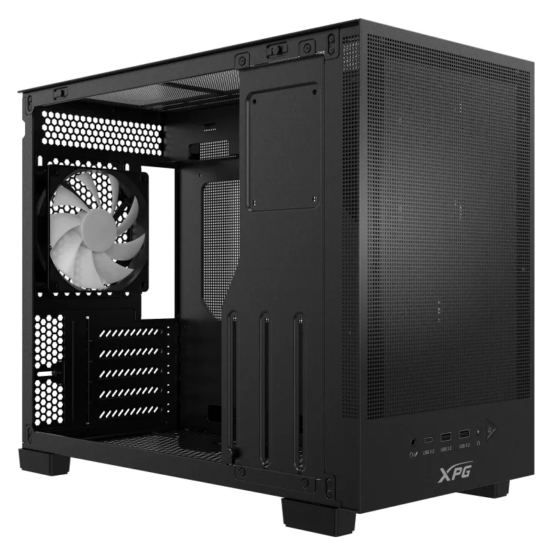 XPG VALOR MESH NANO CAJA SEMITORRE – Negra, Semitorre, PC, Negra, micro ATX, Mini-ITX, SPCC, 17 cm