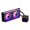 ADATA XPG Levante II 240 refrigeración líquida AIO para CPU, 240 mm, 2 ventiladores ARGB de 120 mm, negro