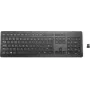 HP Wireless Premium Teclado, tamaño completo, inalámbrico, membrana, Negro