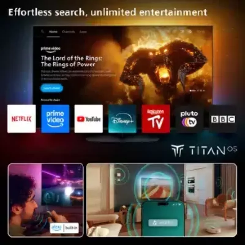 Philips Ambilight 48OLED760/12 TV OLED 121,9 cm (48 pulgadas) 4K Ultra HD 120 Hz Smart TV Wi-Fi gris