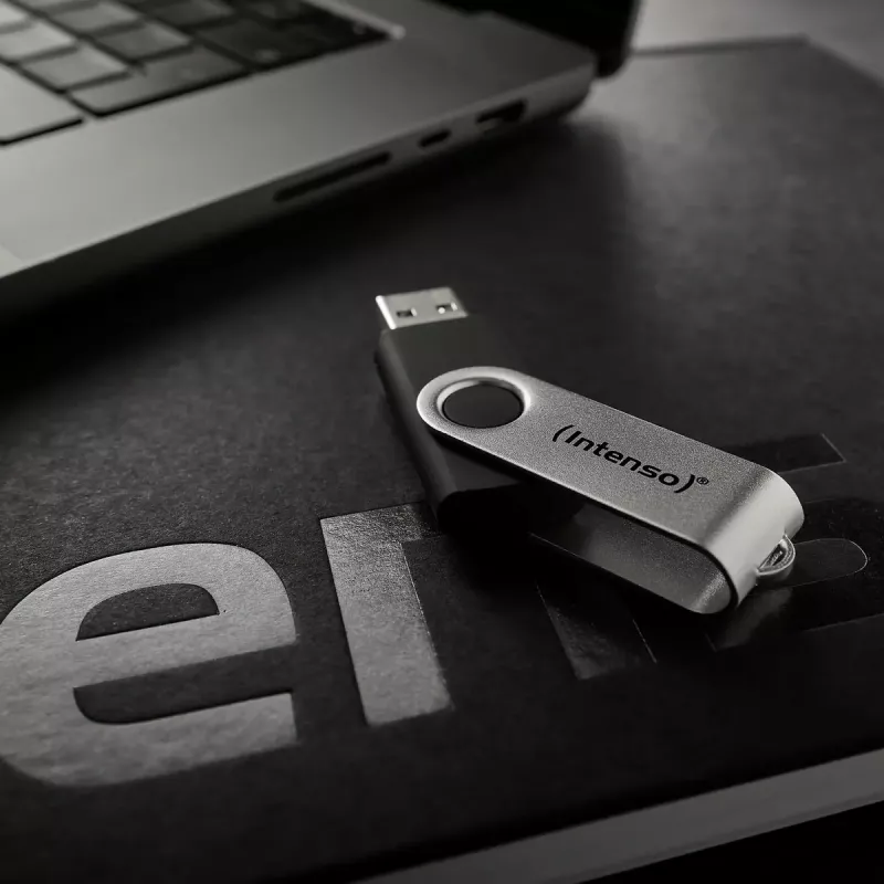 Memoria USB Intenso 128 GB USB-A 3.2 Gen 1x1 negro-plata