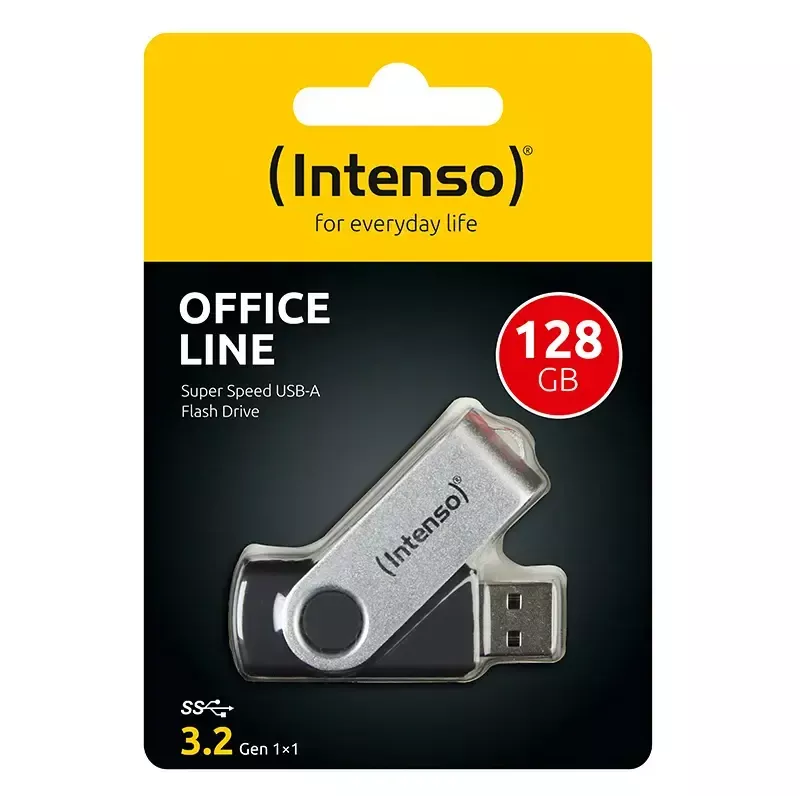 Memoria USB Intenso 128 GB USB-A 3.2 Gen 1x1 negro-plata