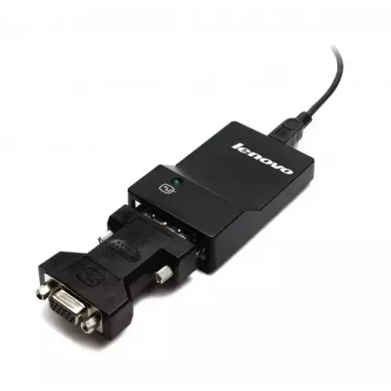 Lenovo USB 3.0 - DVI/VGA Adaptador gráfico USB 2048 x 1152 píxeles Negro