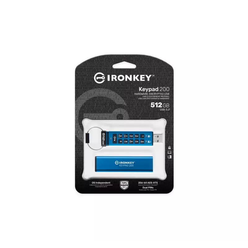 Unidad flash USB Kingston Technology 512GB USB Type-A IronKey 200