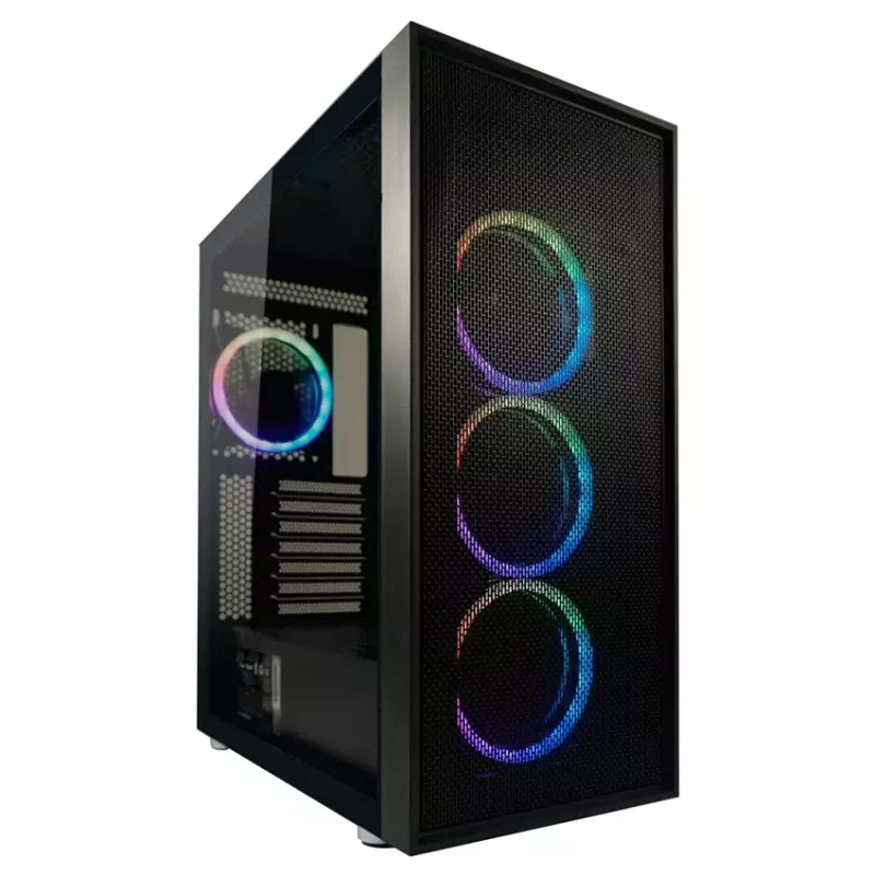 Caja de PC LC-Power Schwarz_Wanderer_X Midi Tower Negra