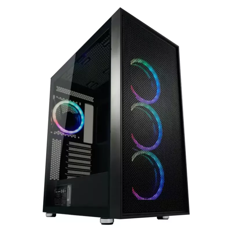 Caja de PC LC-Power Schwarz_Wanderer_X Midi Tower Negra
