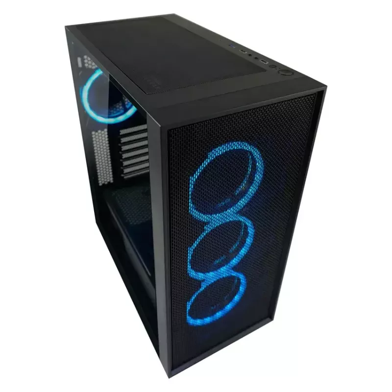 Caja de PC LC-Power Schwarz_Wanderer_X Midi Tower Negra