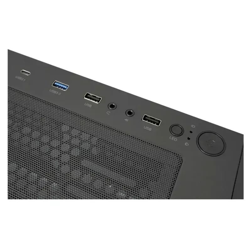 Caja de PC LC-Power Schwarz_Wanderer_X Midi Tower Negra