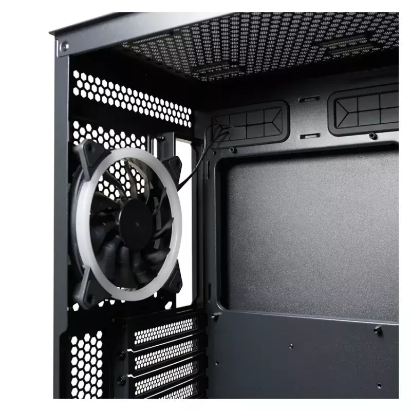 Caja de PC LC-Power Schwarz_Wanderer_X Midi Tower Negra