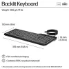 Teclado con retroiluminación HP 400 Tamaño completo USB Negro