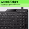 Teclado con retroiluminación HP 400 Tamaño completo USB Negro