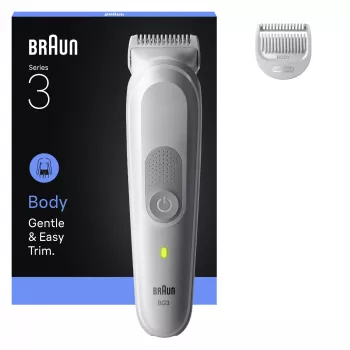 Braun Series 3 Recortadora/afeitadora de vello corporal, gris claro