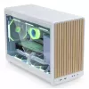 Caja PC Lian Li A3-mATX Micro Tower — Blanca con madera, compatible con fuentes ATX/SFX/SFX-L, Micro-ATX/Micro-ITX, 1x 3,5