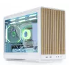 Caja PC Lian Li A3-mATX Micro Tower — Blanca con madera, compatible con fuentes ATX/SFX/SFX-L, Micro-ATX/Micro-ITX, 1x 3,5