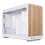 Caja PC Lian Li A3-mATX Micro Tower — Blanca con madera, compatible con fuentes ATX/SFX/SFX-L, Micro-ATX/Micro-ITX, 1x 3,5