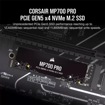Unidad SSD Corsair 1 TB M.2 PCI Express 5.0 MP700 PRO