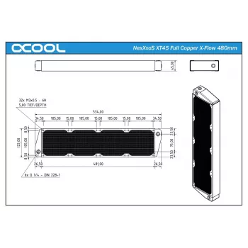 Disipador Alphacool NexXxoS XT45 Full Copper X-Flow