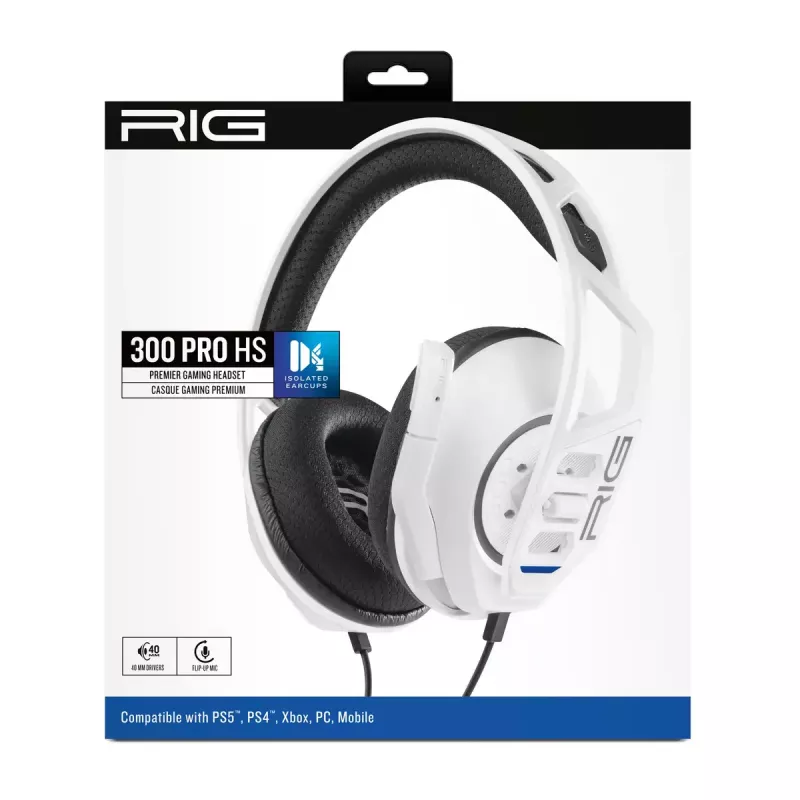 Nacon RIG 300 PRO HS auriculares gaming, blancos