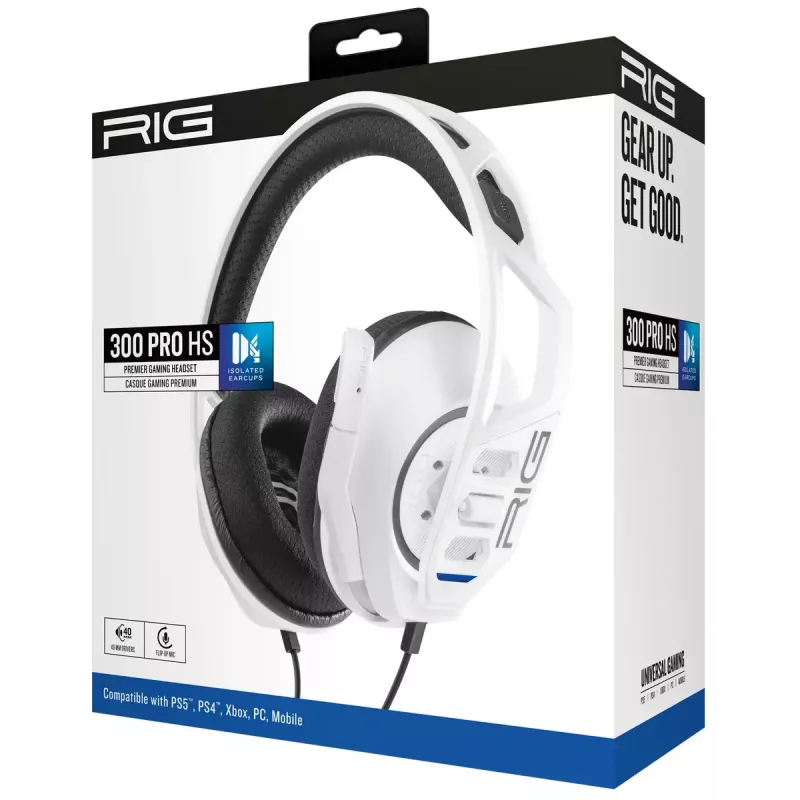 Nacon RIG 300 PRO HS auriculares gaming, blancos
