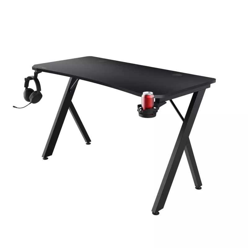 Escritorio Trust GXT 700 Omnius Negro Marco metálico rectangular 1200x600x740mm