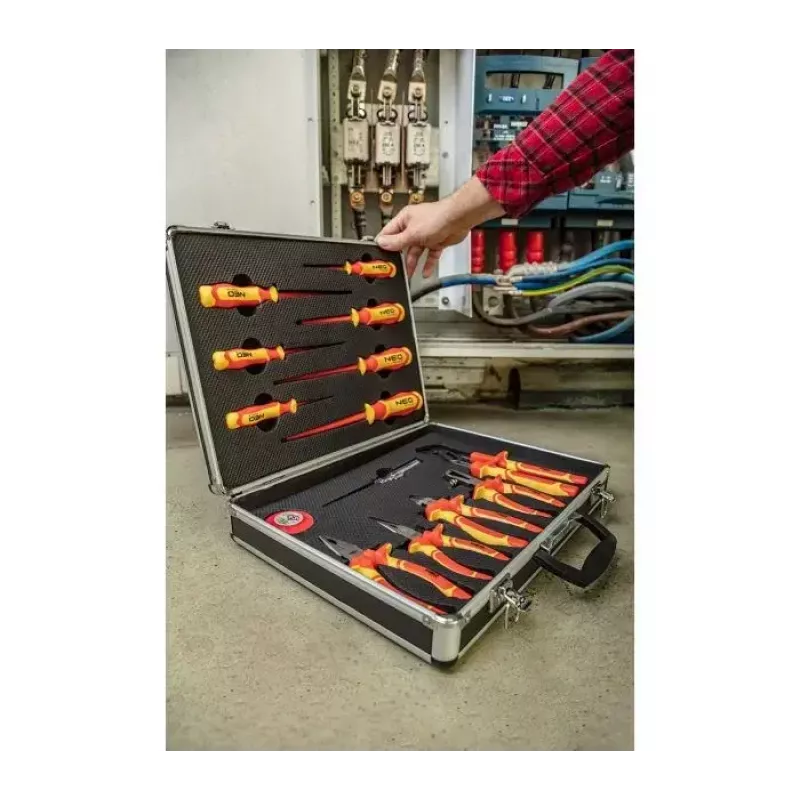Juego de alicates y destornilladores TOP-01-235 1000V, 7 uds., herramientas manuales aisladas