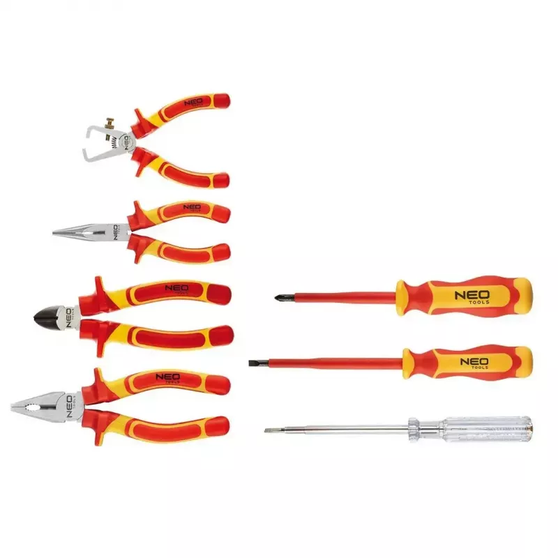 Juego de alicates y destornilladores TOP-01-235 1000V, 7 uds., herramientas manuales aisladas