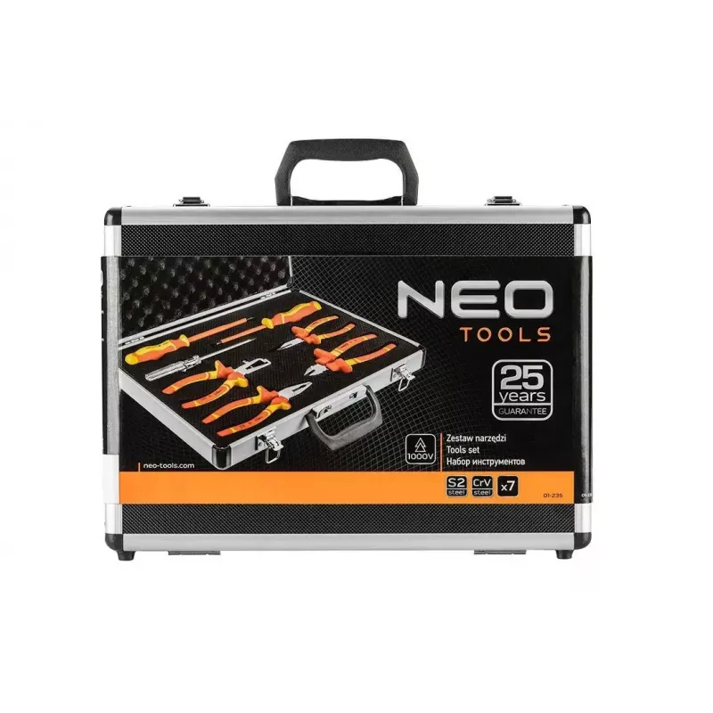 Juego de alicates y destornilladores TOP-01-235 1000V, 7 uds., herramientas manuales aisladas