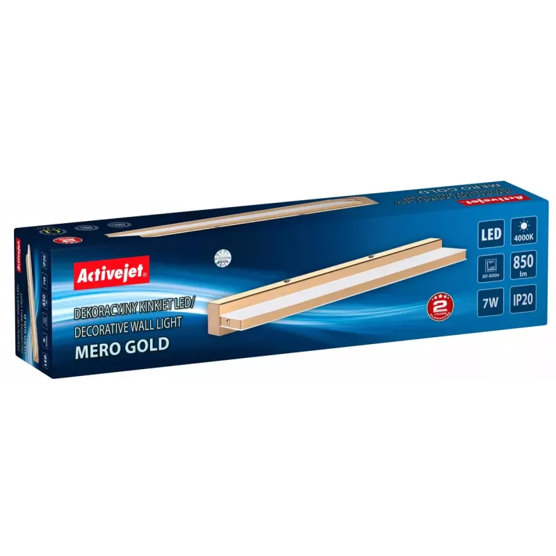 Activejet AJE-MERO GOLD lámpara de pared LED
