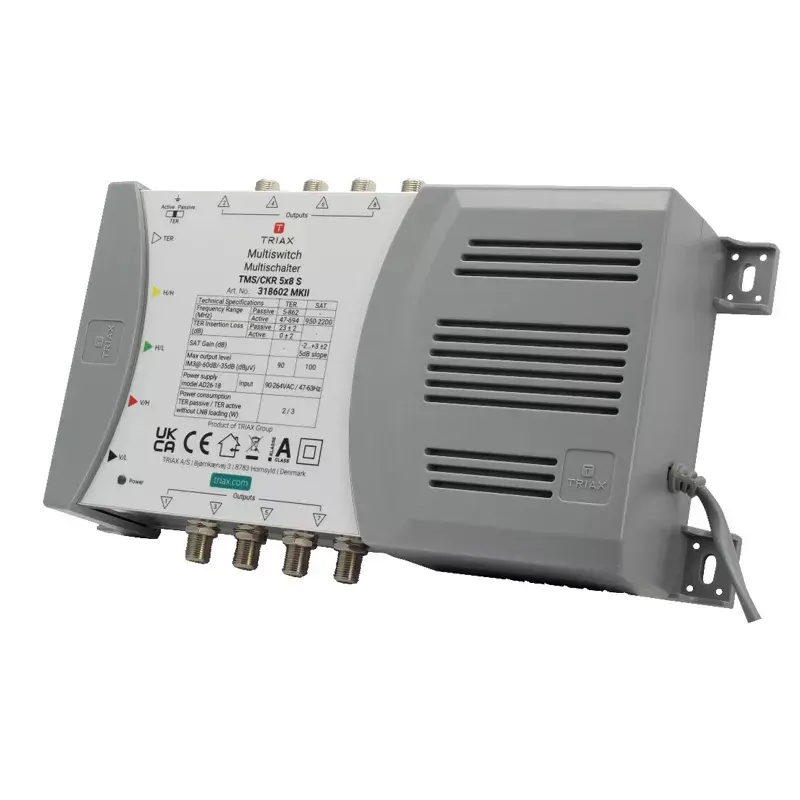 Multiswitch de satélite Triax 318602 5 entradas 8 salidas