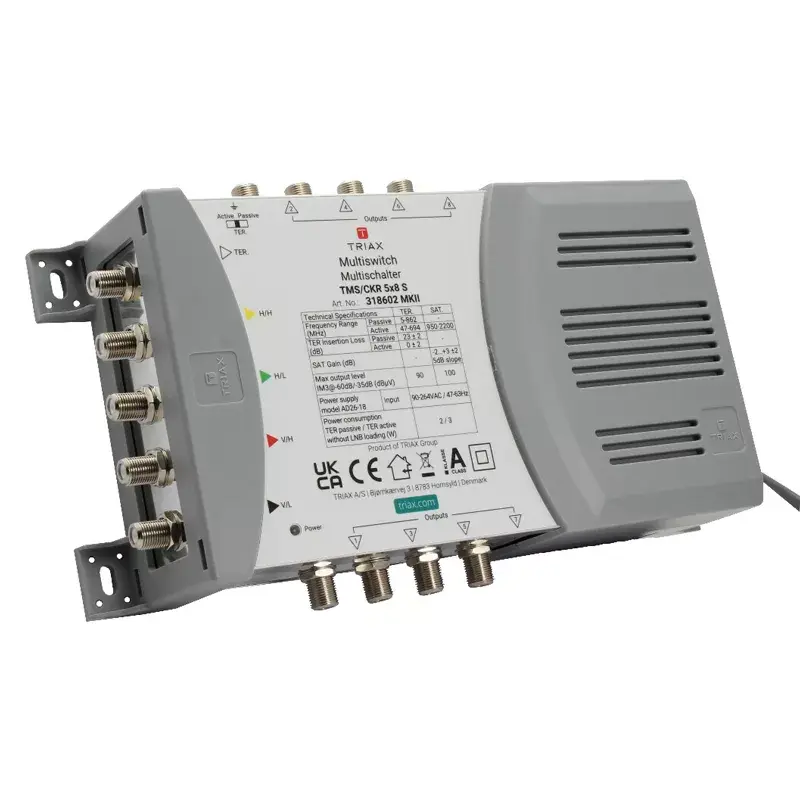 Multiswitch de satélite Triax 318602 5 entradas 8 salidas