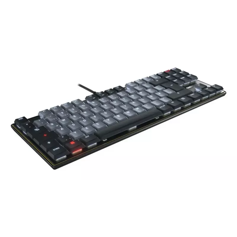 Cherry KC 500 MX LP G8A-25550HOADE-2 teclado mecánico TKL, con cable, Cherry MX Low Profile 2.0 Ivory, retroiluminación blanca, distribución DE, negro
