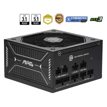 Fuente de alimentación MSI MAG A750GLS PCIE5 750W 24 pines ATX totalmente modular 80 PLUS Gold negra