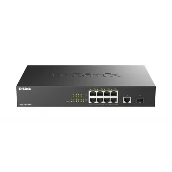 D-Link DGS-1010MP/E Switch de red No gestionado L2 Gigabit Ethernet (10/100/1000) Power over Ethernet (PoE) 1U Negro