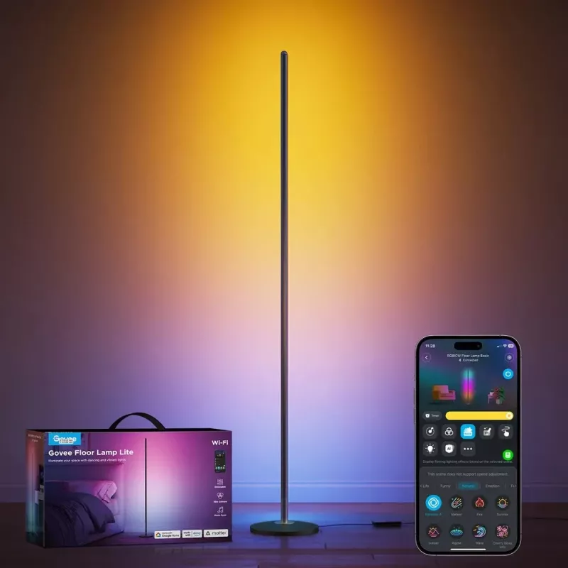 Lámpara de pie Govee Matter RGBICW H8076C13 — iluminación LED inteligente con RGBIC y blanco regulable