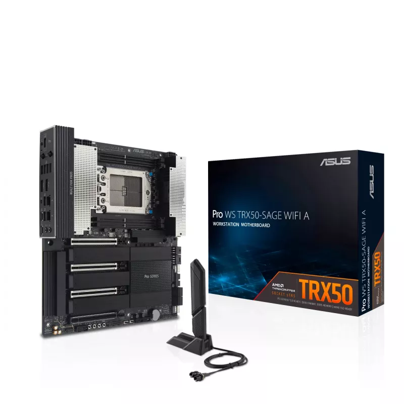 Placa base ASUS PRO WS TRX50-SAGE WIFI A — AMD TRX50, zócalo sTR5, CEB, DDR5, Wi-Fi 7