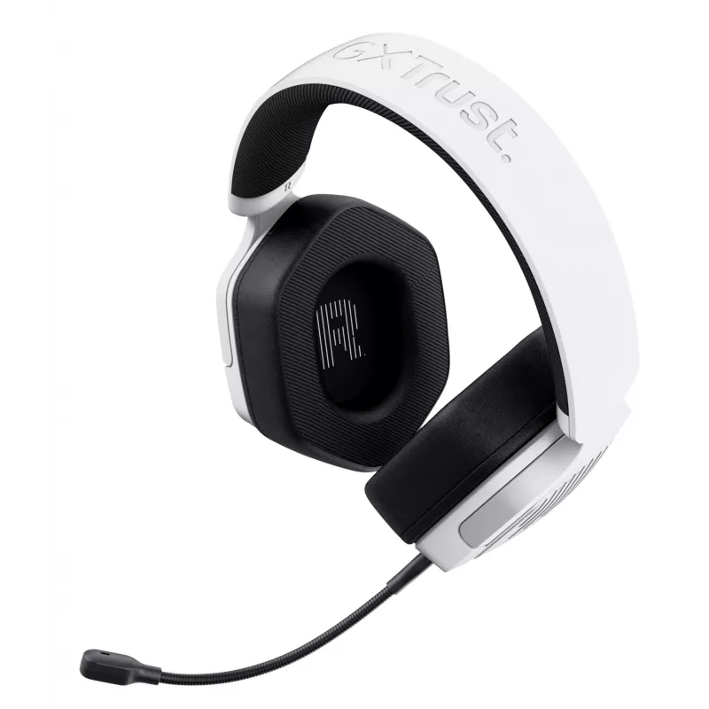 Auriculares Trust GXT492W Carus con cable diadema gaming blancos