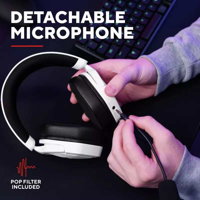 Auriculares Trust GXT492W Carus con cable diadema gaming blancos