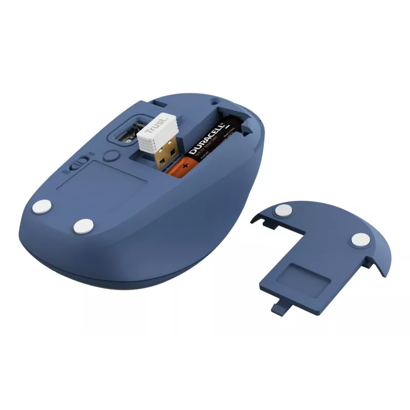 Ratón Trust Yvi+ universal ambidiestro RF Wireless + Bluetooth óptico 1600 DPI