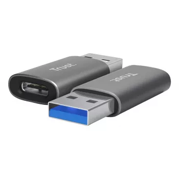 Trust Calyx USB Type-C USB Type-A gris conector 1 USB Type-C conector 2 USB Type-A