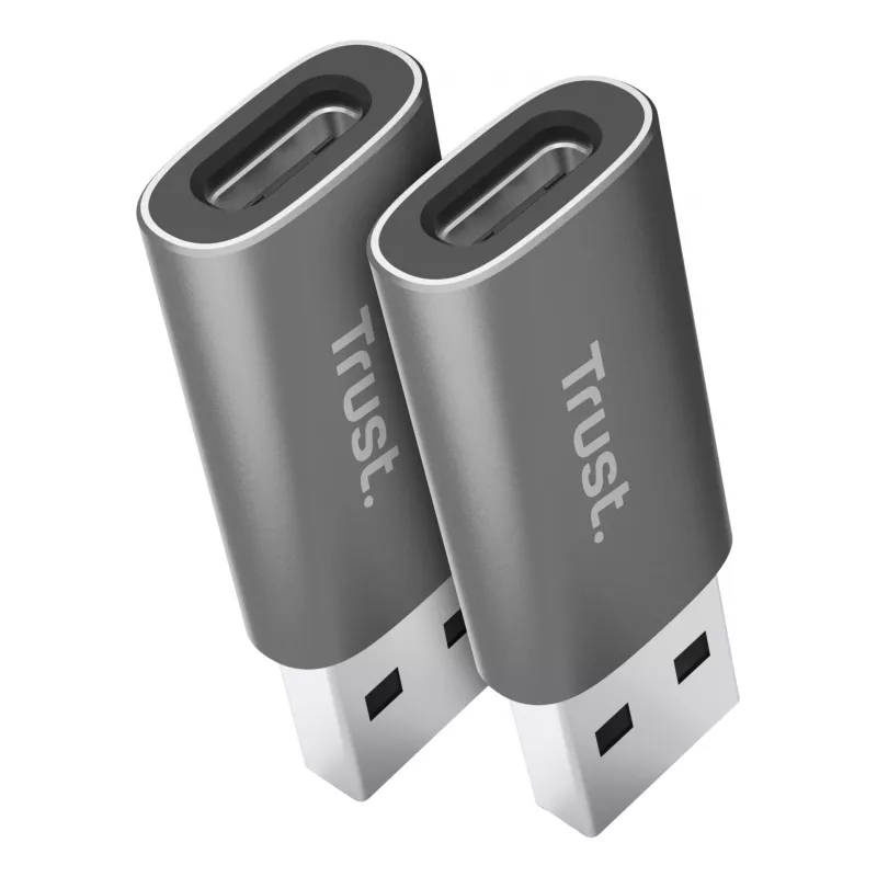 Trust Calyx USB Type-C USB Type-A gris conector 1 USB Type-C conector 2 USB Type-A