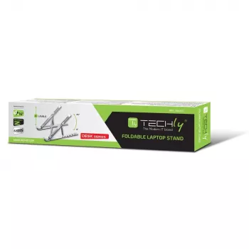 Soporte para portátil Techly ICA-TBL 134TY plata aluminio altura 55-155mm