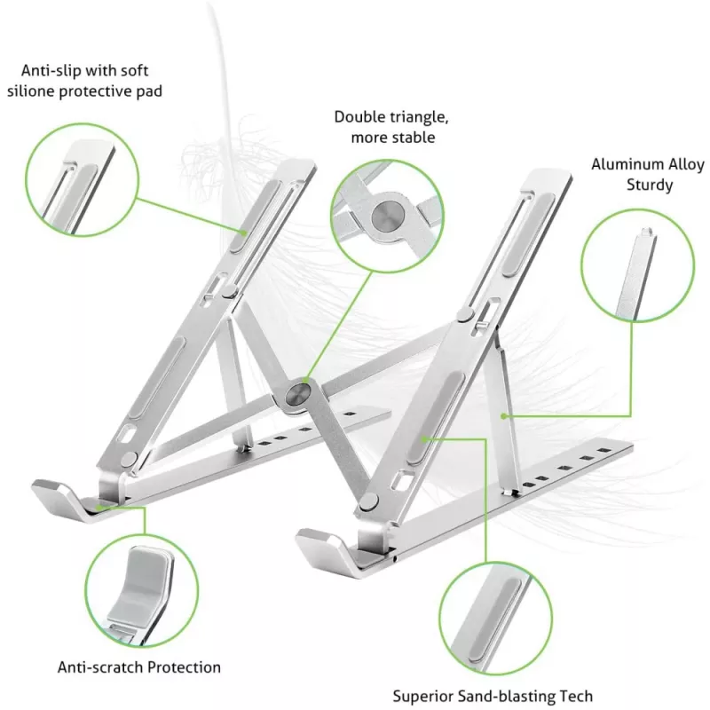 Techly ICA-TBL 134TY soporte para portátil/tableta, plegable, ángulo de inclinación ajustable