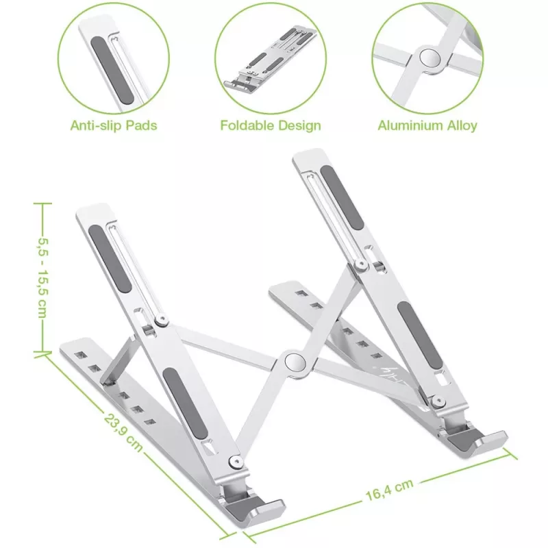 Techly ICA-TBL 134TY soporte para portátil/tableta, plegable, ángulo de inclinación ajustable