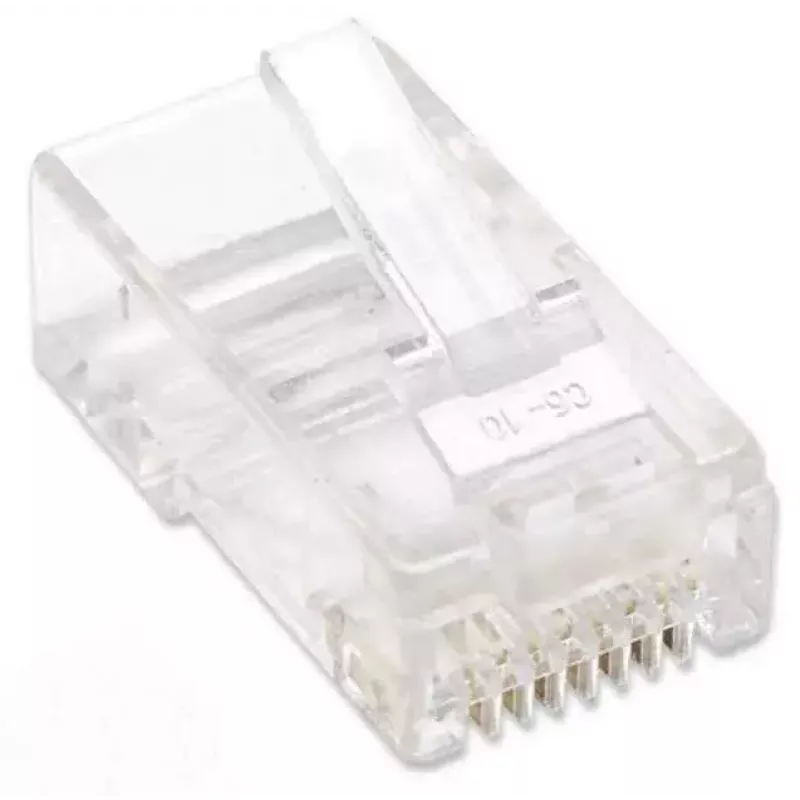 Conector modular RJ45 Intellinet, Cat5e, UTP, 2 polos, para cable flexible, contactos chapados en oro de 15 µ, pack de 100