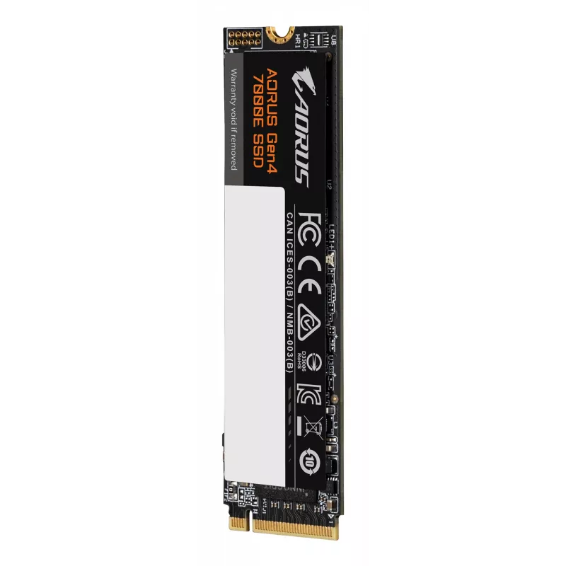 SSD interna M.2 NVMe GIGABYTE AORUS Gen4 7000E 1 TB — 7100 MB/s lectura, 6100 MB/s escritura, M.2 2280