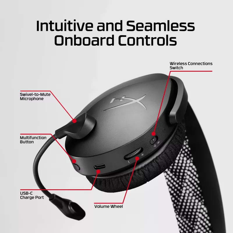 HyperX Cloud Jet - Auriculares gaming inalámbricos (azul claro)