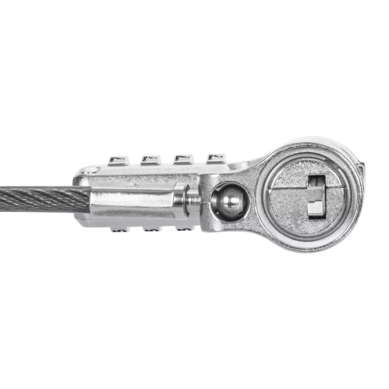 Cable de seguridad Targus ASP96GLX-S plateado 2m con cierre de combinación