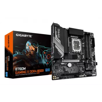 Placa base GIGABYTE B760M GAMING X DDR4 GEN5, Micro ATX, LGA1700, B760, 4x DIMM hasta 128 GB, 2x PCIe 4.0 M.2, 2.5GbE