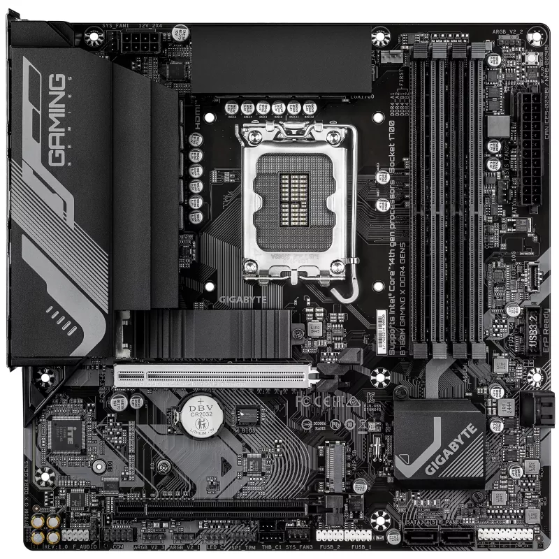 Placa base GIGABYTE B760M GAMING X DDR4 GEN5, Micro ATX, LGA1700, B760, 4x DIMM hasta 128 GB, 2x PCIe 4.0 M.2, 2.5GbE