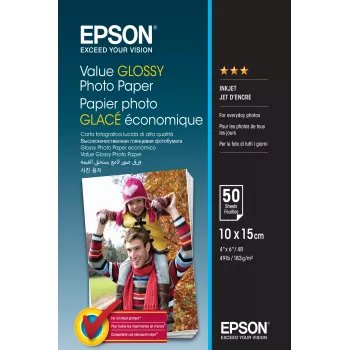Epson Value Glossy Photo Paper - 10x15cm - 50 hojas